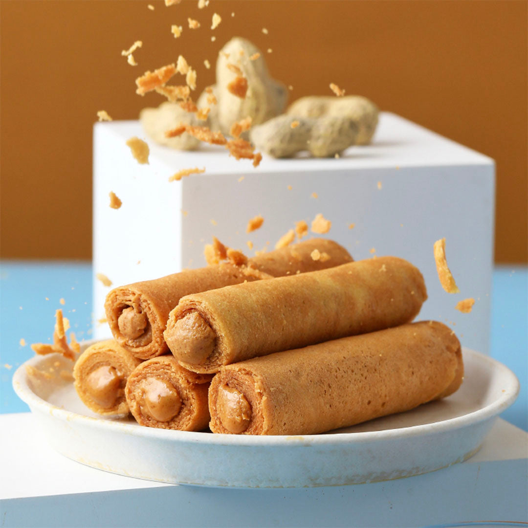 Hiwalk - Peanuts Filled XT (Extra Thick) Egg Rolls (4 packs/ 8 rolls in a box)