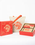 CNY2024 Double Prosperity Gift Box - Pineapple Cake and Apple Cake on white background
