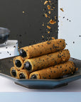 Hiwalk - Black Sesame Filled XT (Extra Thick) Egg Rolls (4 packs/ 8 rolls in a box)