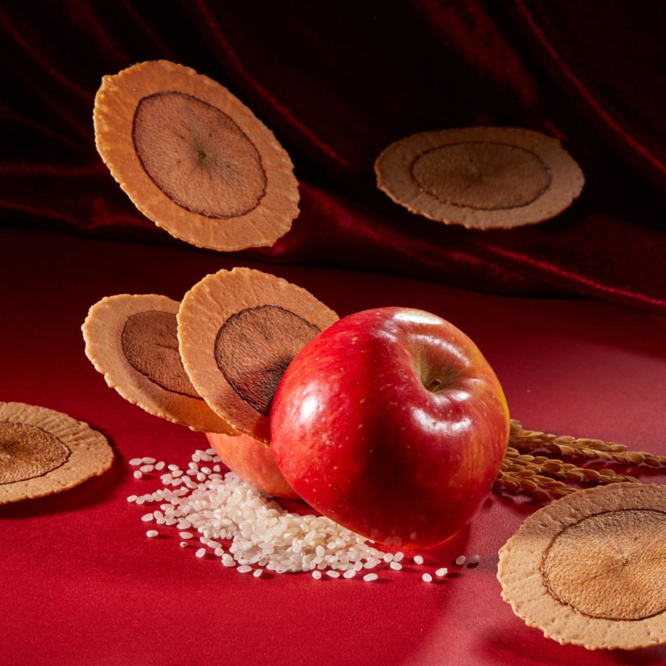 Joy Joy Golden - Apple Rice Crackers (10pcs)