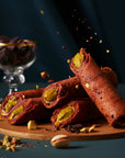 Hiwalk - Dark Chocolate Pistachio Filled Extra Thick Egg Rolls (8 rolls in a box)