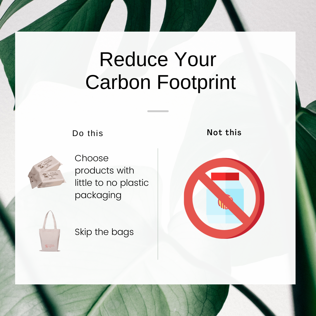 reduce carbon footprint by skipping the bags