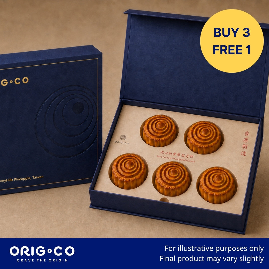 [Buy 3 Get 1 Free] ORIG.CO - Lava Custard Pineapple Mooncake Mid-Autumn Gift Set (5pcs)