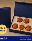 [Buy 3 Get 1 Free] ORIG.CO - Lava Custard Pineapple Mooncake Mid-Autumn Gift Set (5pcs)