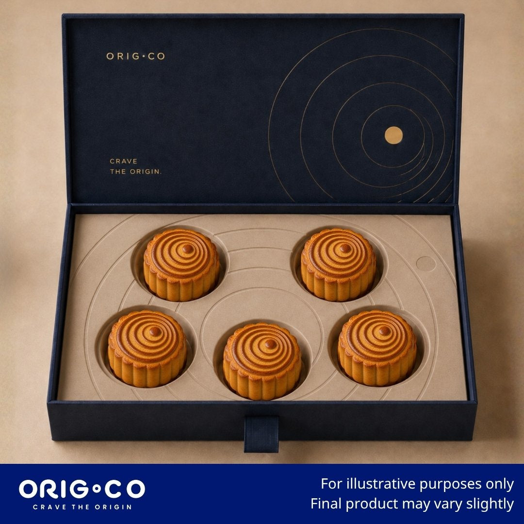 ORIG.CO - Lava Custard Pineapple Mooncake Mid-Autumn Gift Set (5pcs) - Made with SunnyHills Pineapple