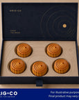 ORIG.CO - Lava Custard Pineapple Mooncake Mid-Autumn Gift Set (5pcs) - Made with SunnyHills Pineapple