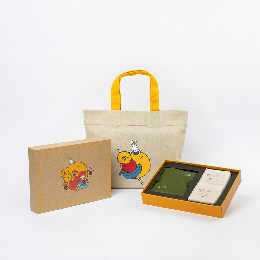 Moon Gazing Mid-Autumn Tea Gift Box (Mooncake 2pcs + Oolong Tea 5 drip bags) [PREORDER]