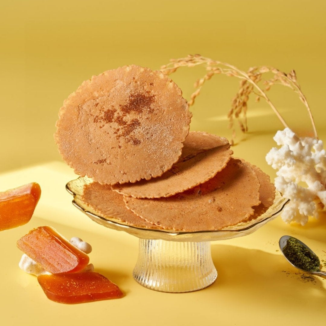 Joy Joy Golden - Mullet Roe Rice Crackers (10pcs)