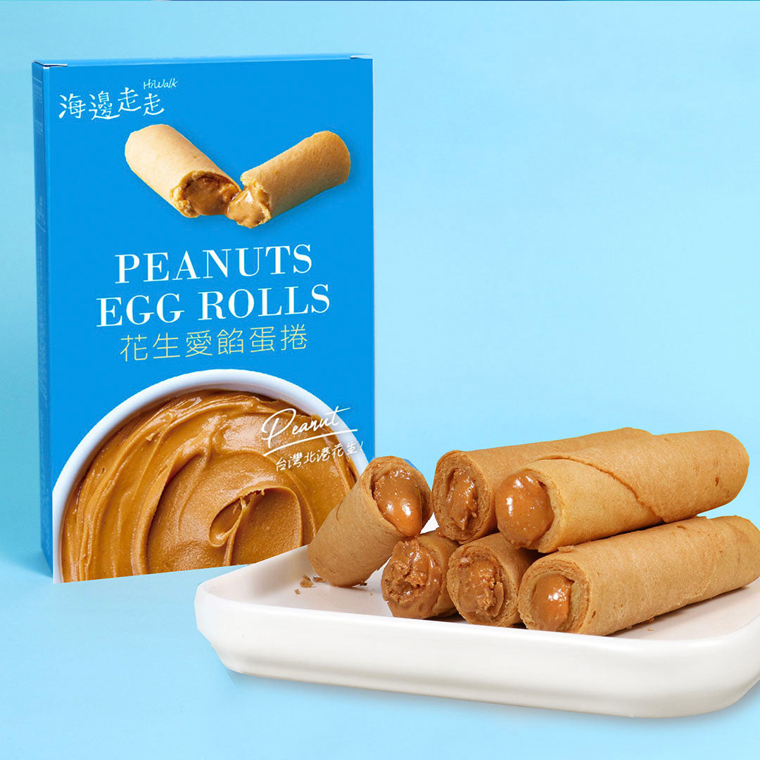 Hiwalk - Peanuts Filled XT (Extra Thick) Egg Rolls (2 packs/ 4 rolls in a box)