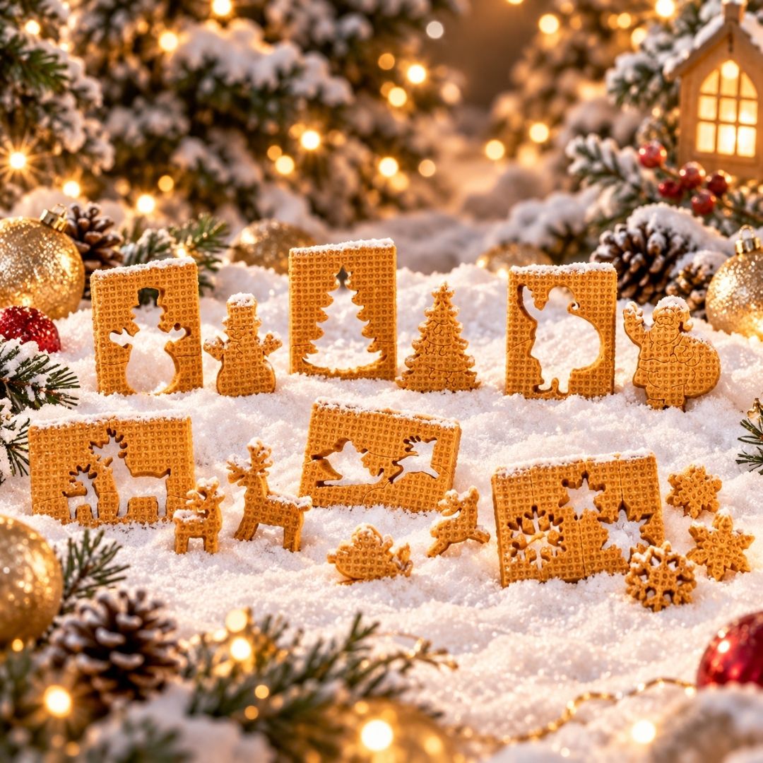 Banana Waffle Cookie (12pcs) - Xmas Edition