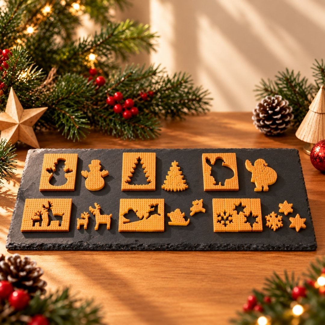 Banana Waffle Cookie (12pcs) - Xmas Edition
