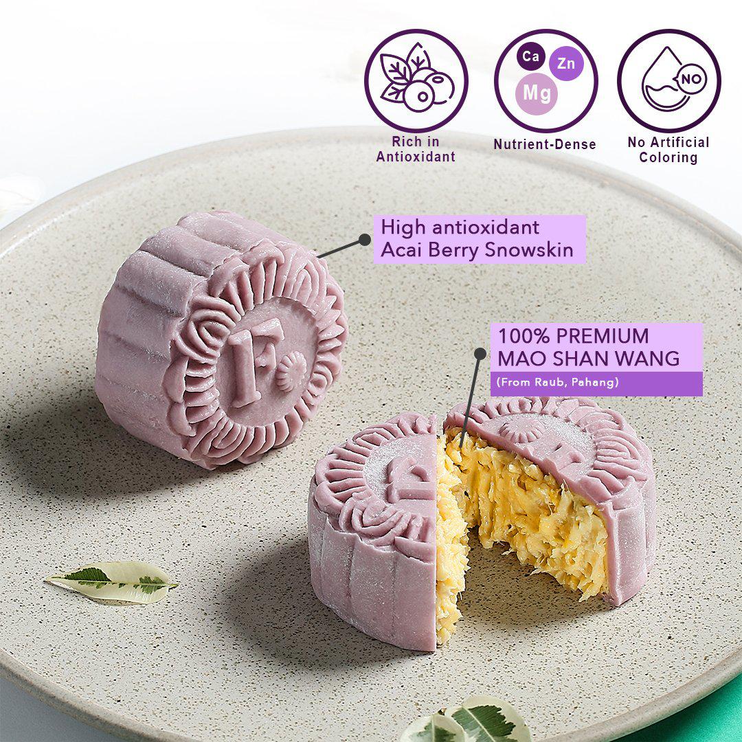 Acai Snowskin Mao Shan Wang Durian Mooncake - Details