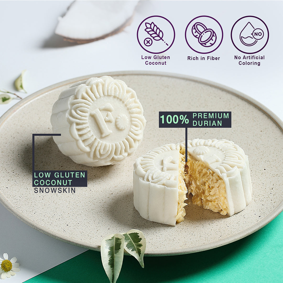 Coconut Snowskin D24 Durian Mooncake - Details